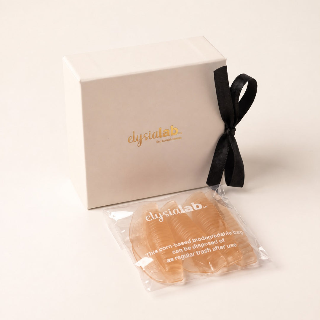 ECO Guide Rods Peach Deep, closed gift box with the sealed bag of peach rods