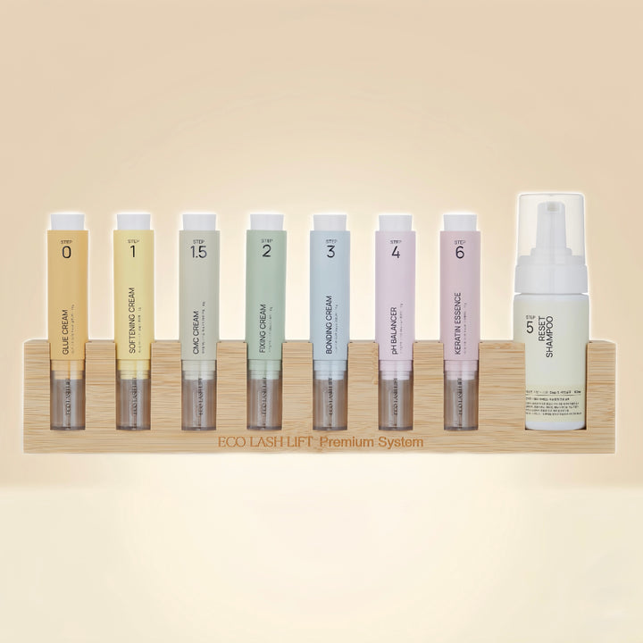 ECO Lash Lift 8-Step Premium System full set, cysteamine professional lash lift kit by Angelic Beauty